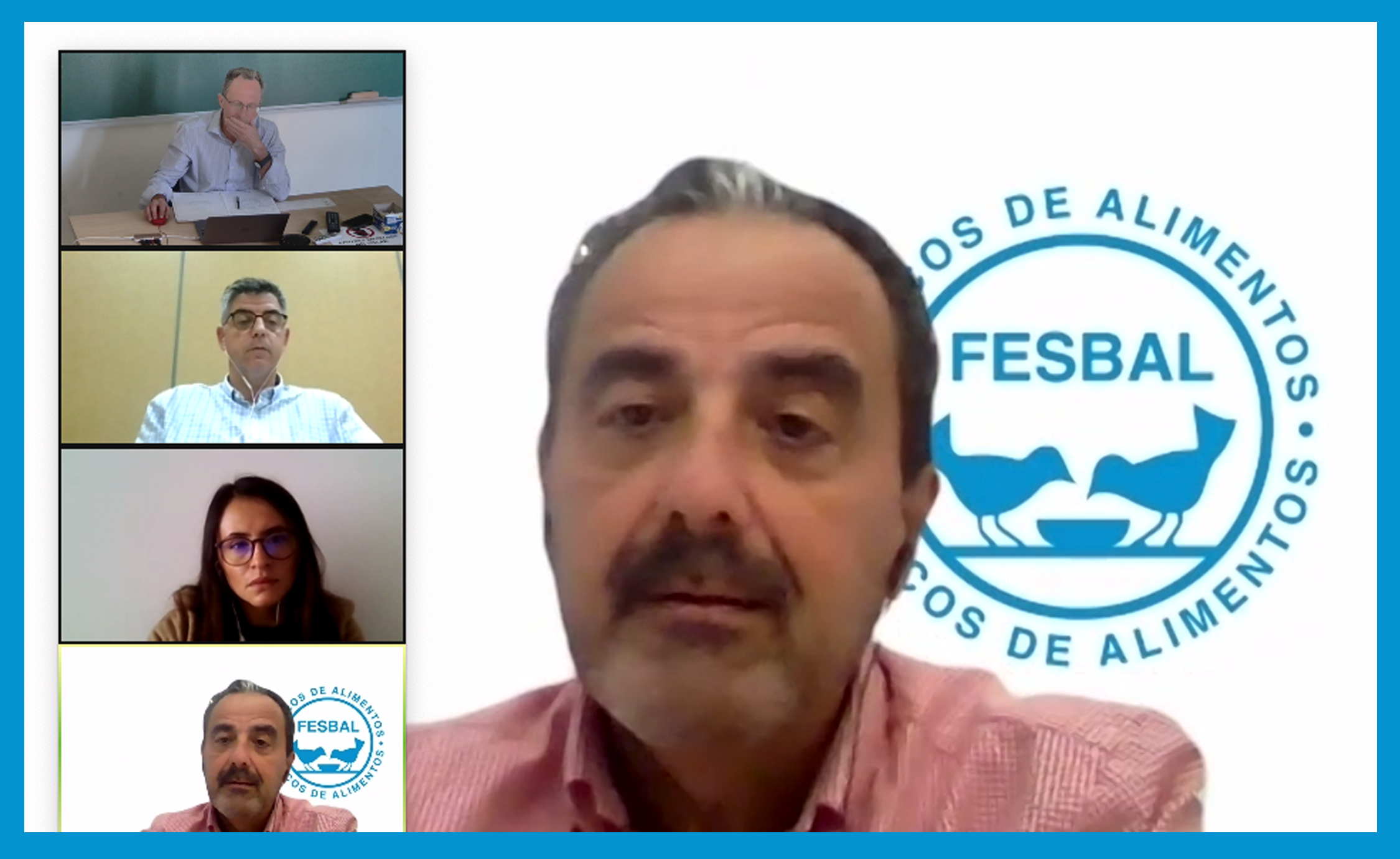 Momento del webinar con la exposición de D. Francisco Greciano