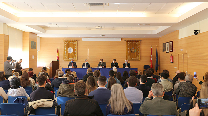Un momento de la entrega de los premios, en el salón de actos del edificio Agrícolas de la ETSIAAB
