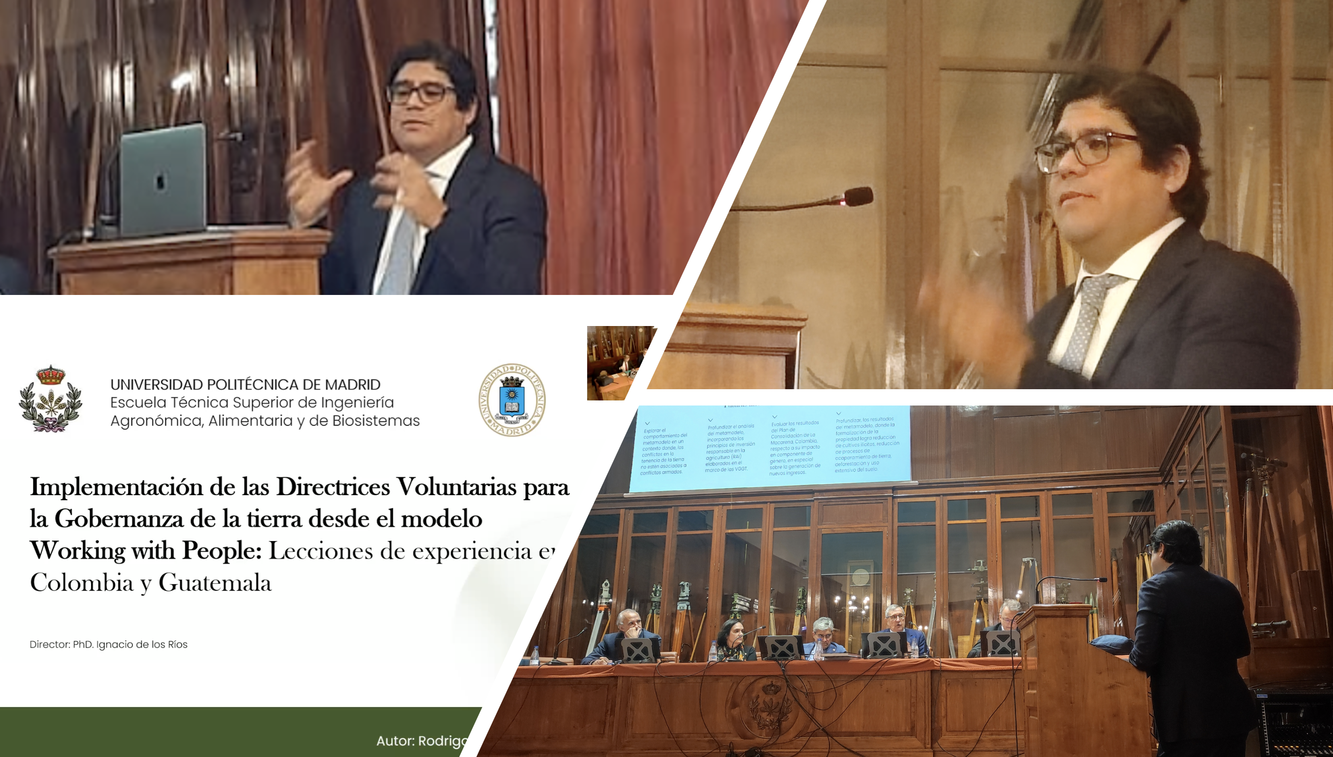 Momentos de la defensa de la Tesis Doctoral 