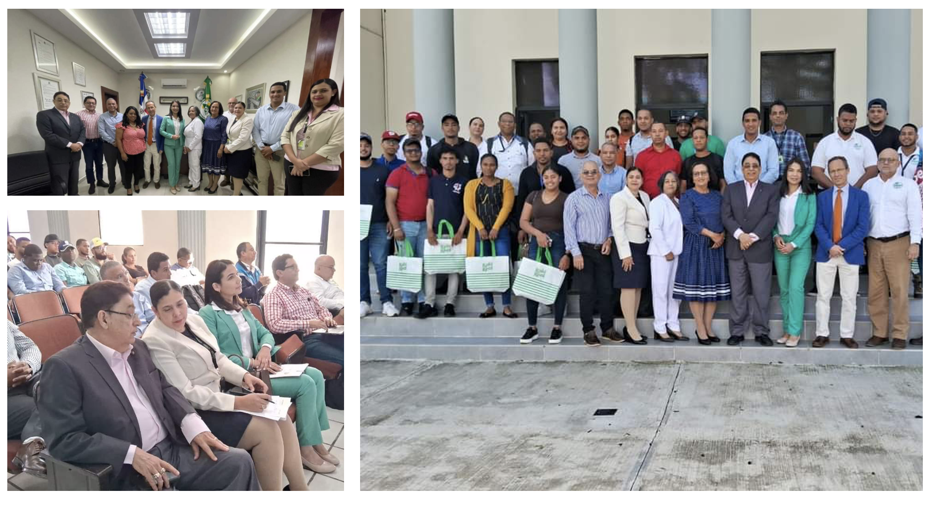 Participantes y en primera fila el Rector UTESA MAO Cándido E. Almánzar, la Drª. Solane Núñez Vicerectora Académica UTESA MAO y Astrid Maoly Beltré Guzmán. Gerente de Comunicaciones, ISM.  