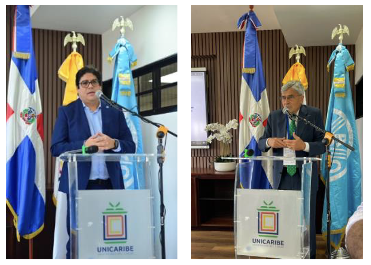 Rodrigo Castañeda, representante de FAO en RD y Adolfo Cazorla coordinador de la Metauniversidad